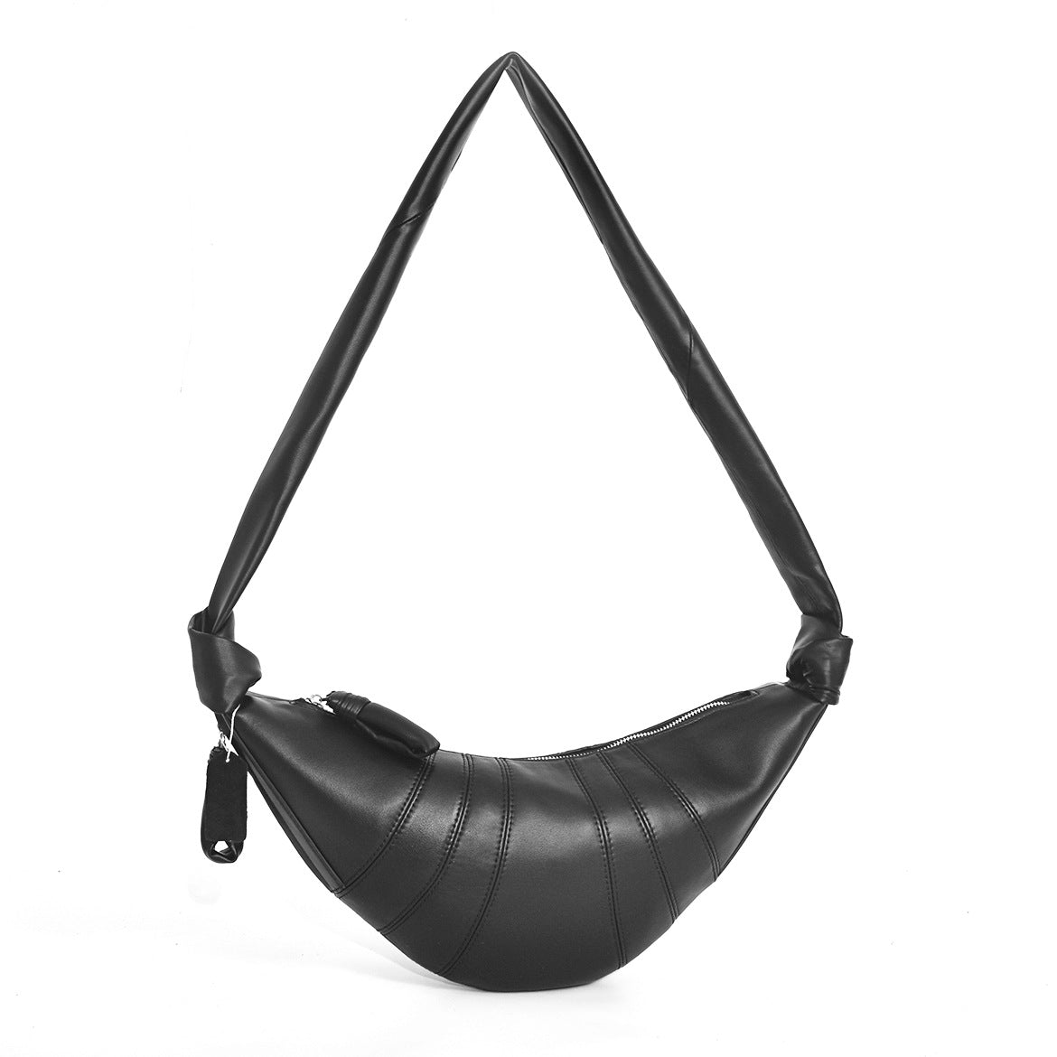 Genuine Leather Portable Horn Dumpling Classic Soft Croissant Shoulder Bags