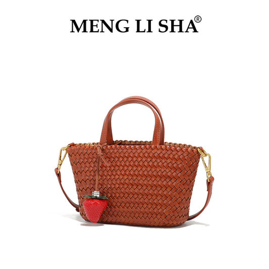 Durable Women's Woven Trendy Fashion Simple Handbags