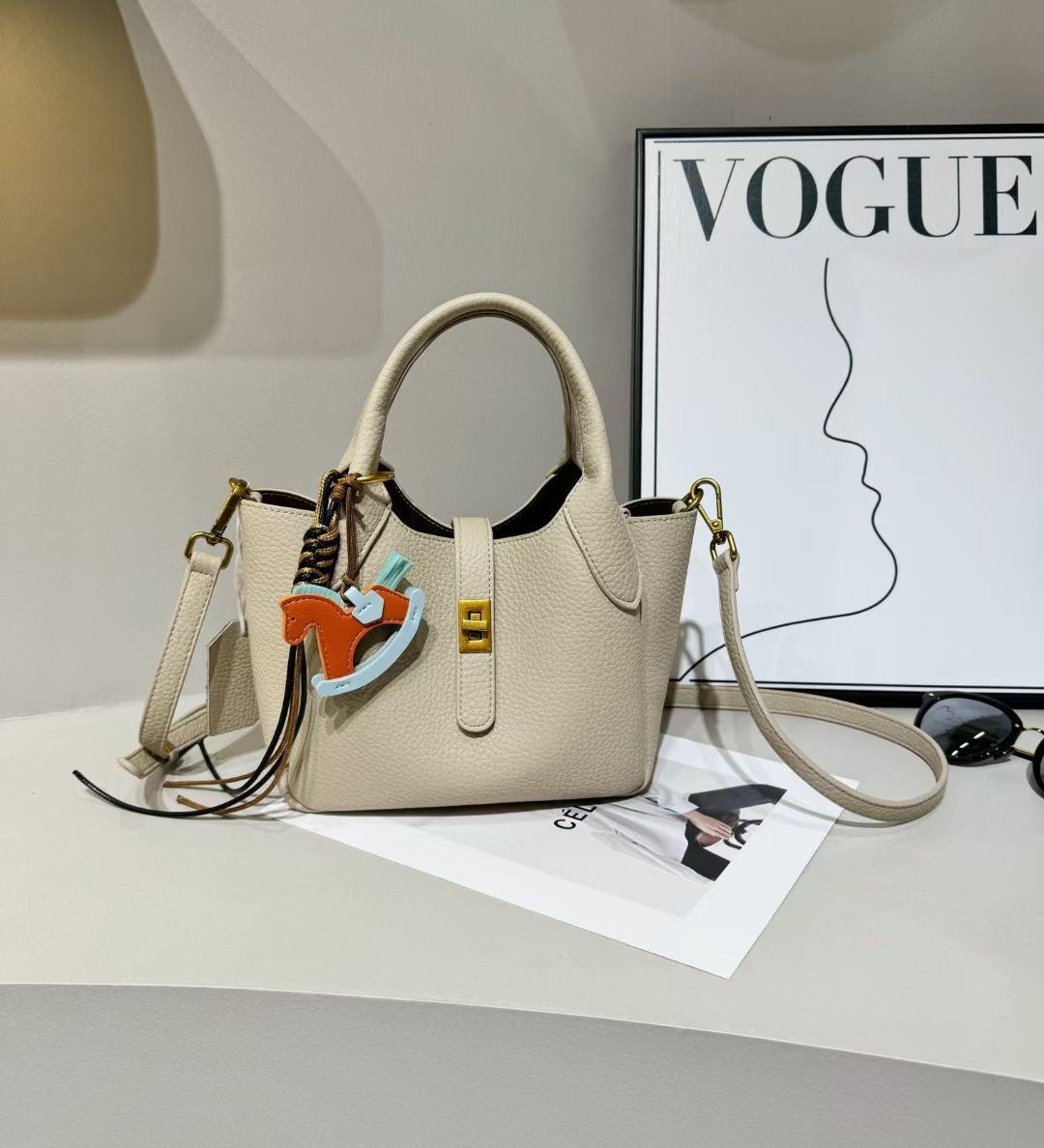 Women's With Pendant Vegetable Basket Hand Holding Crossbody Bags