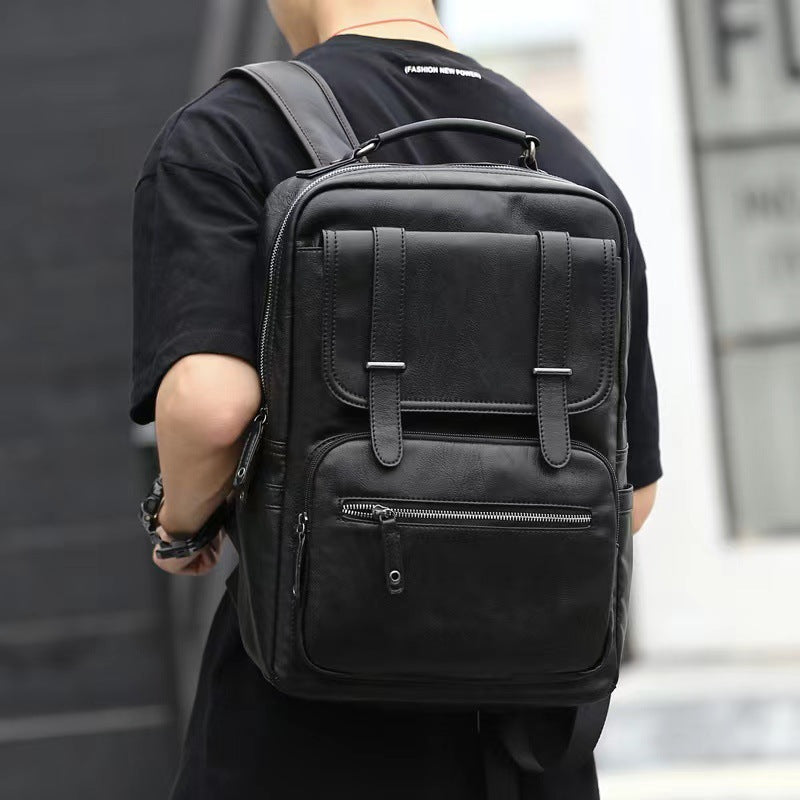 Men's Fashion Simple Large Capacity Green Computer Backpacks