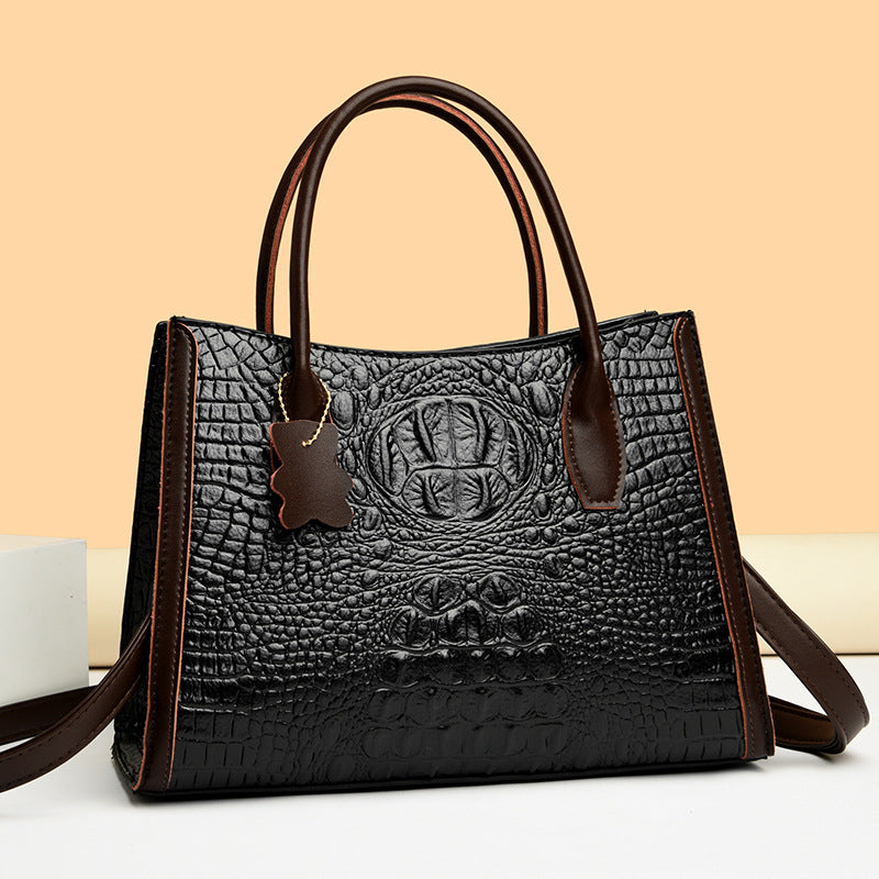 Women's Large Capacity Fashion Crocodile Pattern Mom Handbags