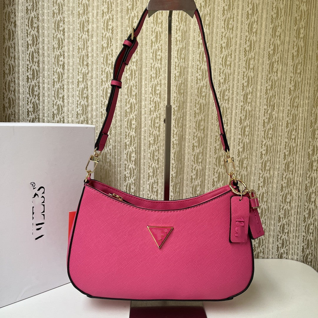 Women's Fashion Simple Printing Solid Color Ornaments Shoulder Bags