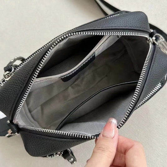Women's Genuine Leather Wide Strap Cowhide Fashion Crossbody Bags