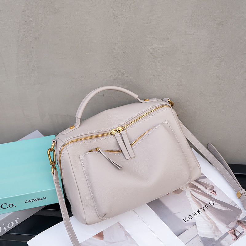 Women's Layer Cowhide Genuine Leather Fashion Advanced Crossbody Bags