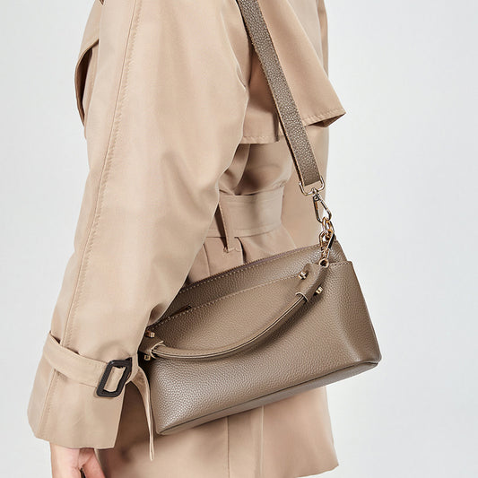 Women's Genuine Leather Commute Design Advanced Texture Shoulder Bags