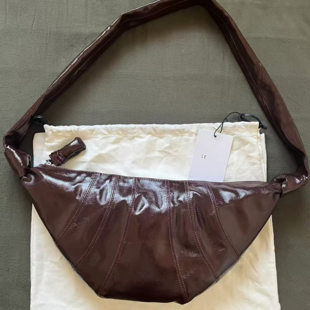 Graceful Croissant Songbag Genuine Leather Dumpling Crossbody Bags