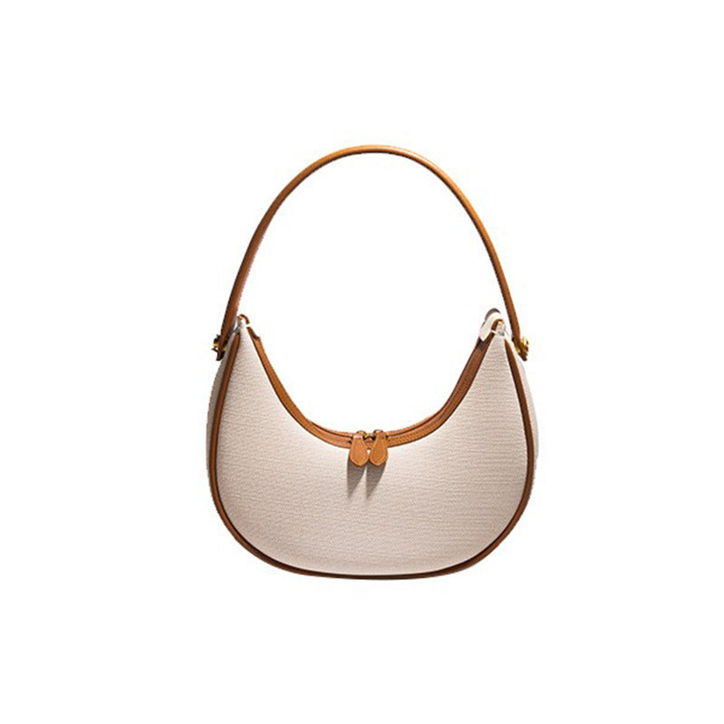 Women's Design Cloth Pattern Cowhide Underarm Selenodont Armpit Bags
