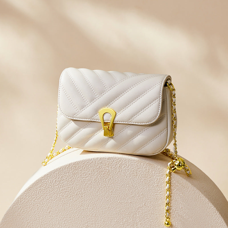 Women's Pretty Leather Packet Chain Fashion Shoulder Bags