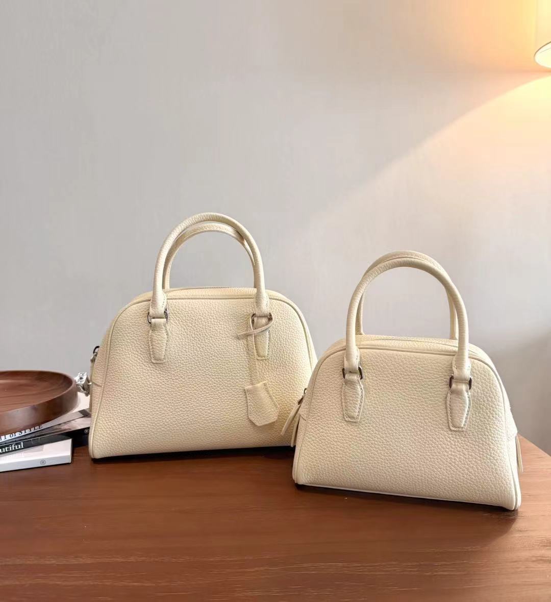 Women's First Layer Cowhide Bowling High Quality Crossbody Bags