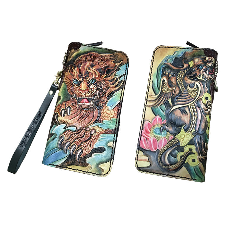 Men's Leather Handmade Female First Layer Cowhide Men's Wallets