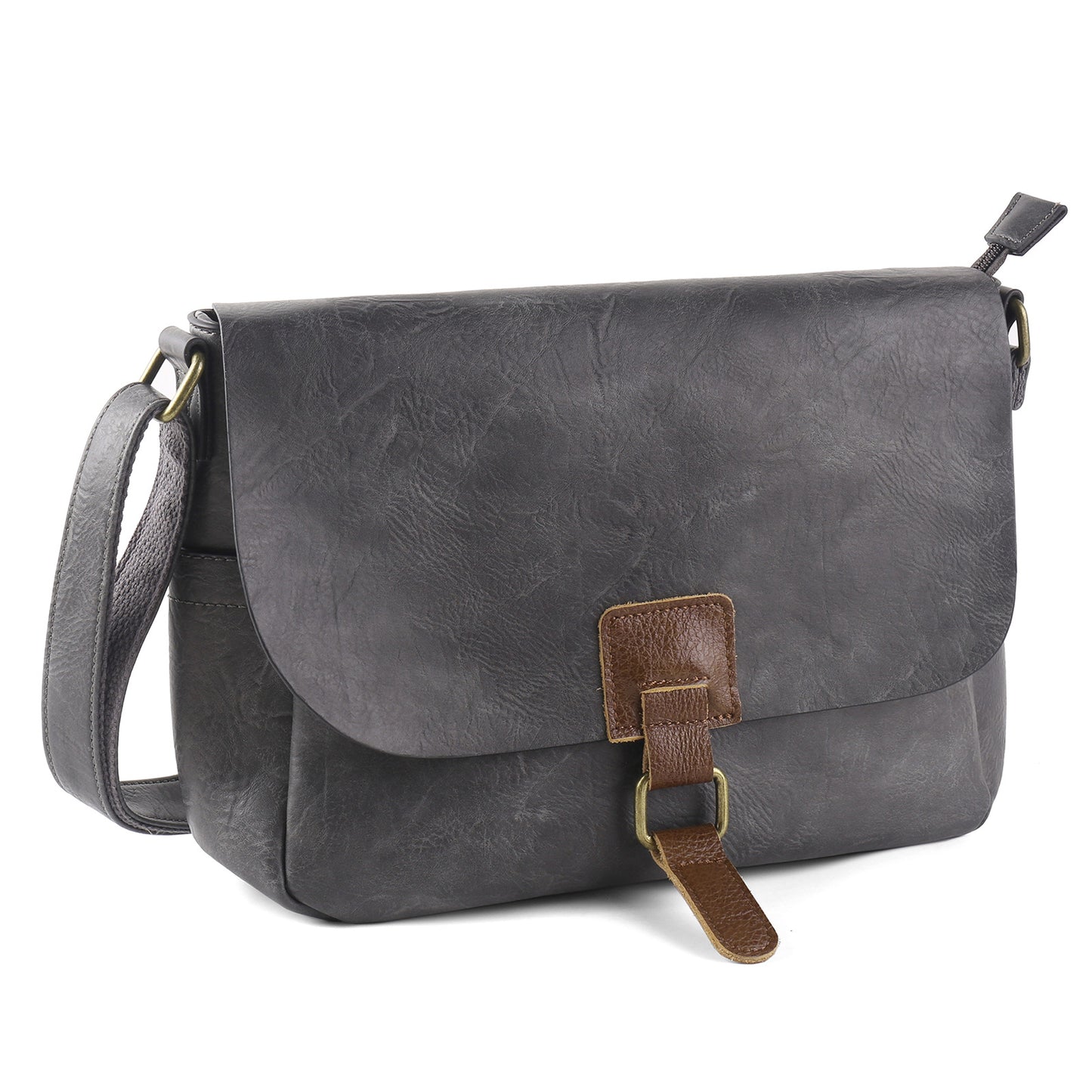 Retro Cow Leather Brown Large Capacity Compartment Bags