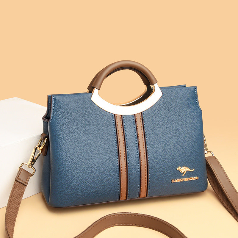 Women's Beautiful Fashion Color Contrast Mother Shoulder Bags