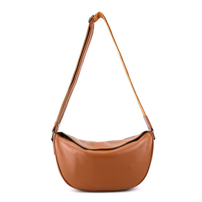Women's Genuine Leather Made Korean Dumpling Fashionable First Crossbody Bags