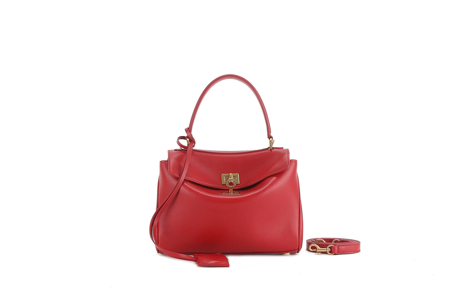 Women's Smooth Calfskin Portable Underarm Leisure Commute Shoulder Bags