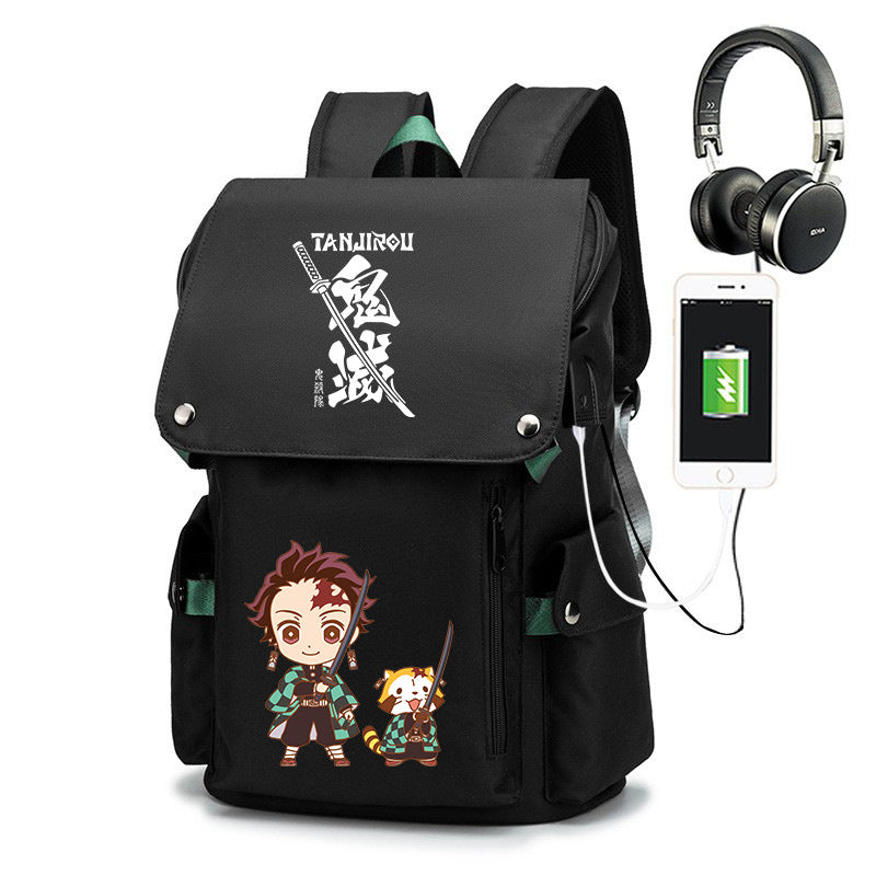 Cartoon Male Junior High Large Capacity Backpacks