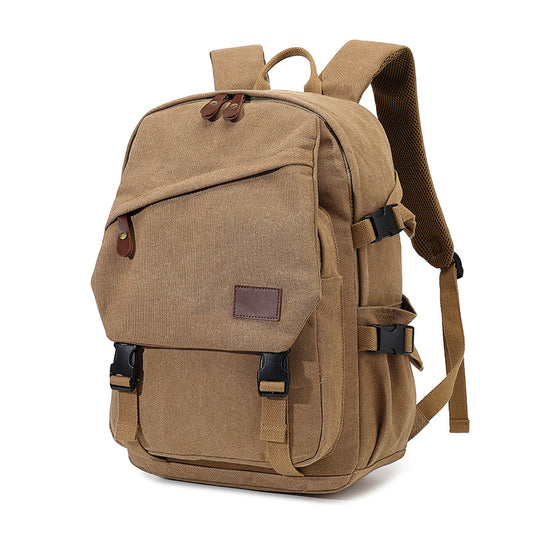 Men's Plaid Retro Canvas College Trendy Large Backpacks