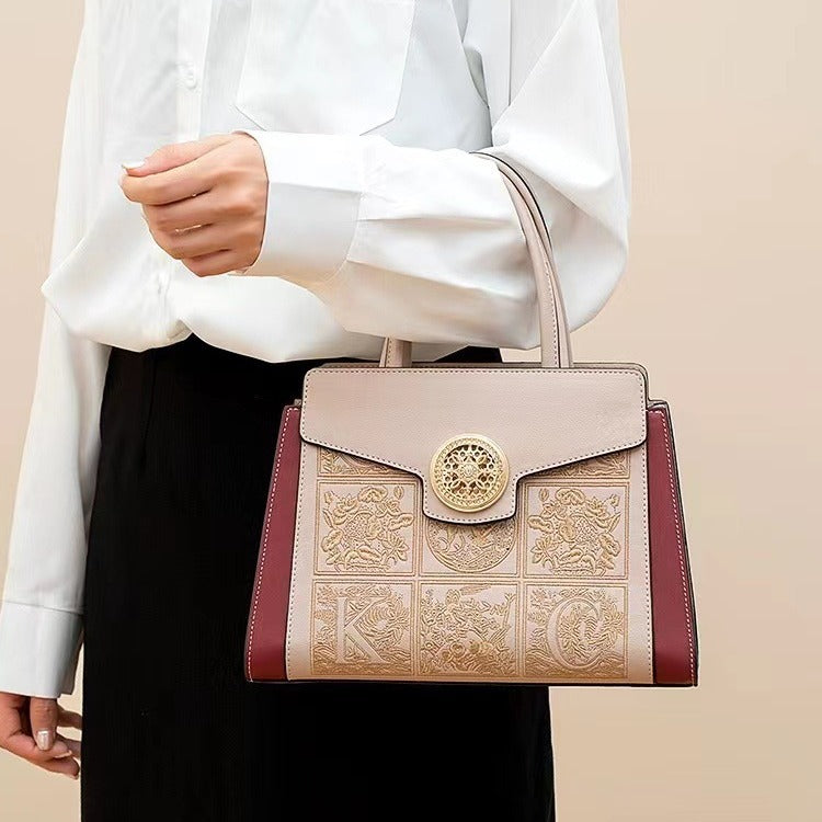 Women's Mother Portable Graceful Handmade Embroidery National Shoulder Bags