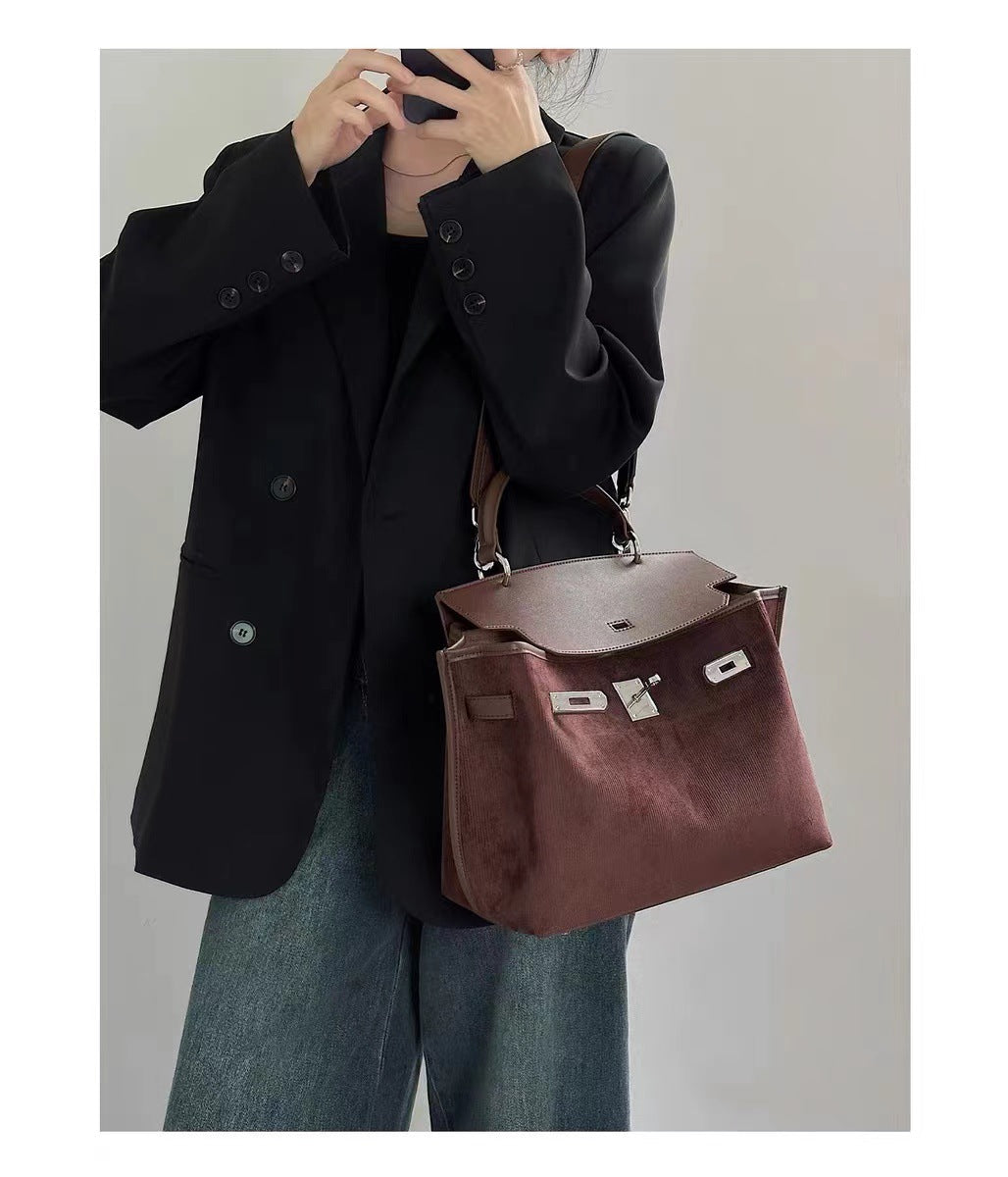 Casual Women's High-grade Platinum Kelly Wide Bags