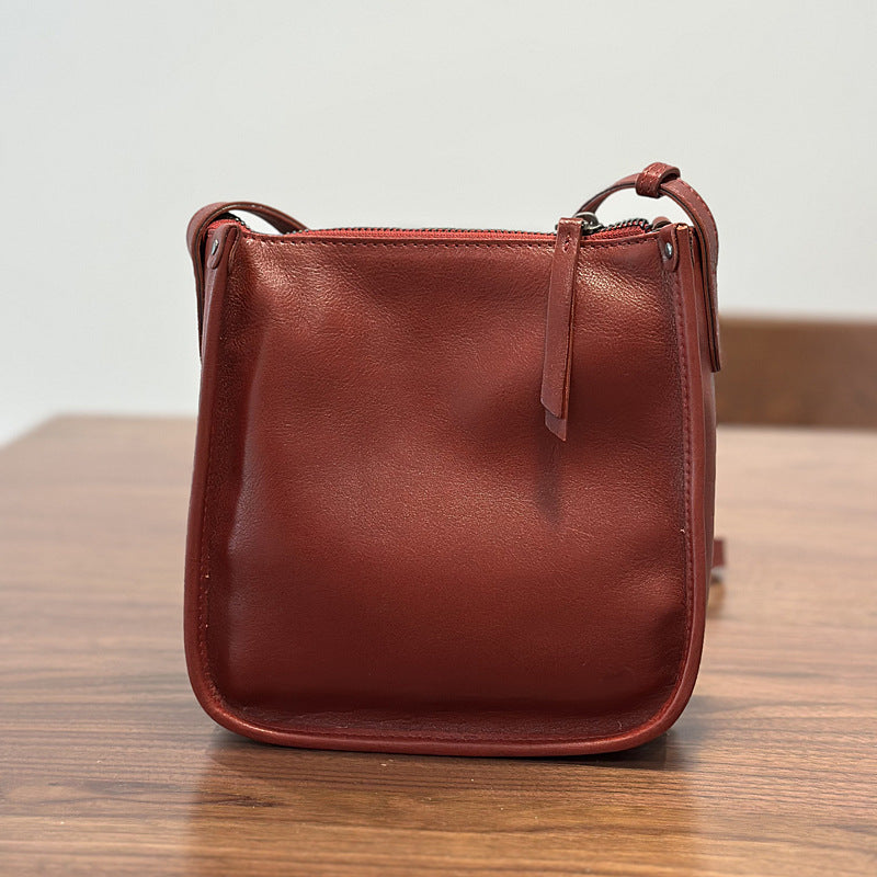 Genuine Leather Design Commute Minimalist Retro Crossbody Bags