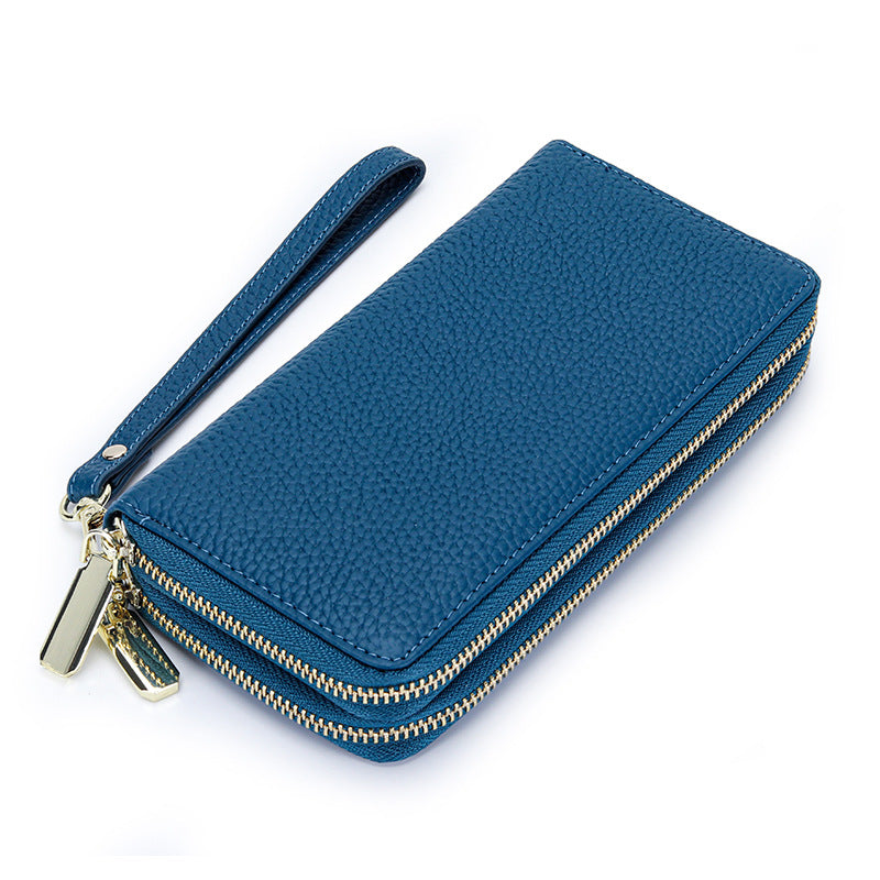 Women's Outside Leather Long Large Capacity Double Ladies Wallets