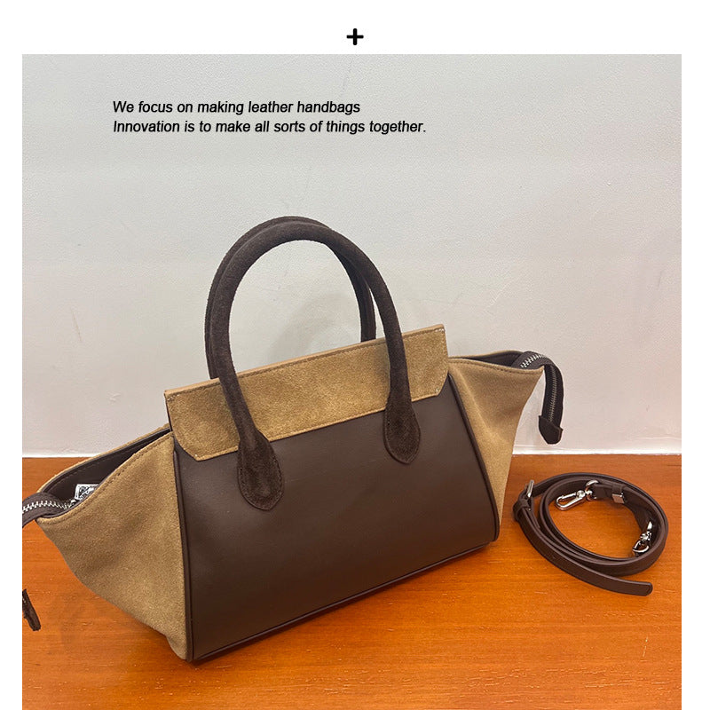 Women's Urban Simple Trendy Smiley Face Large Shoulder Bags