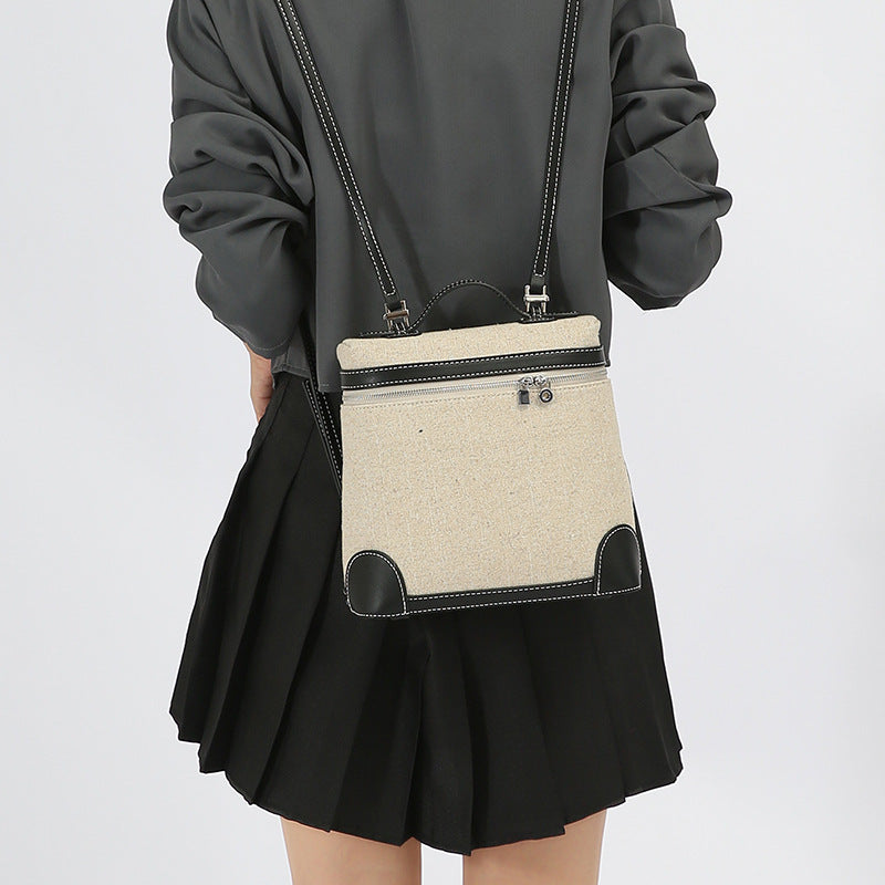 Women's Canvas Lunch Box Fashion Portable Shoulder Bags