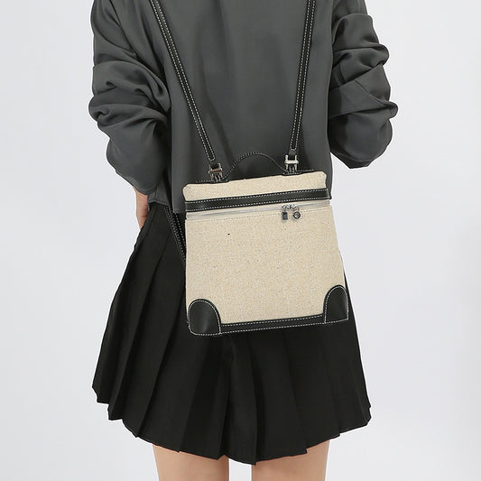 Women's Canvas Lunch Box Fashion Portable Shoulder Bags