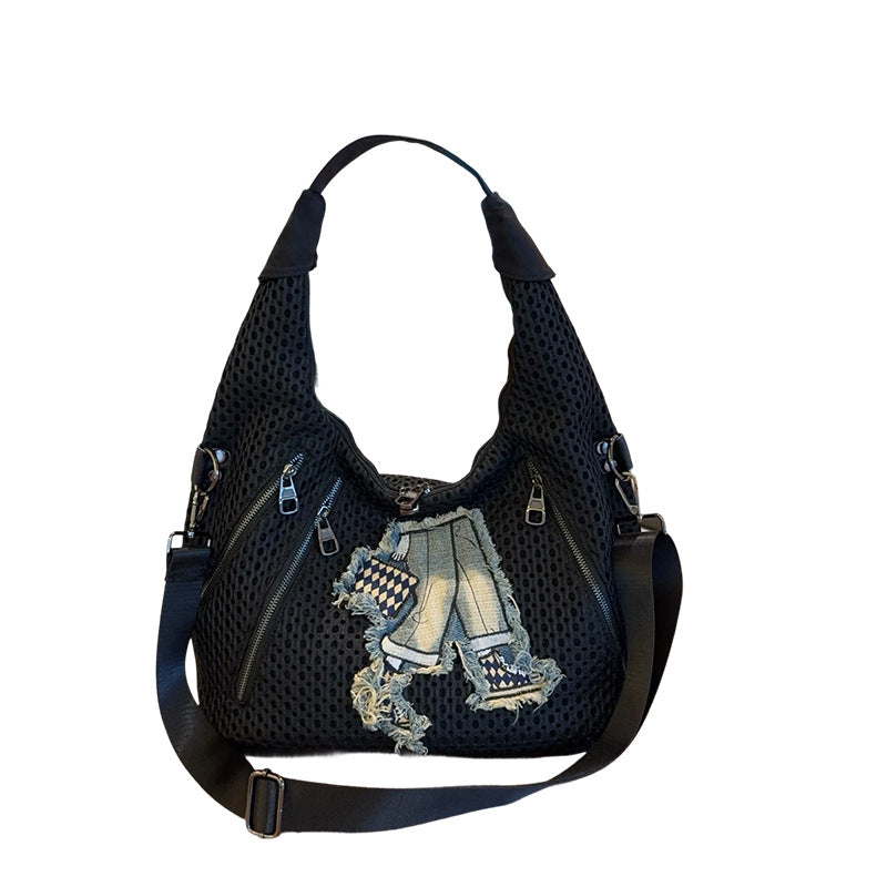 Women's Stitching Portable Large Capacity Personalized Shoulder Bags