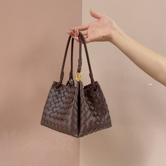 Women's Leather Weave Parachute High-grade Commuter Bags