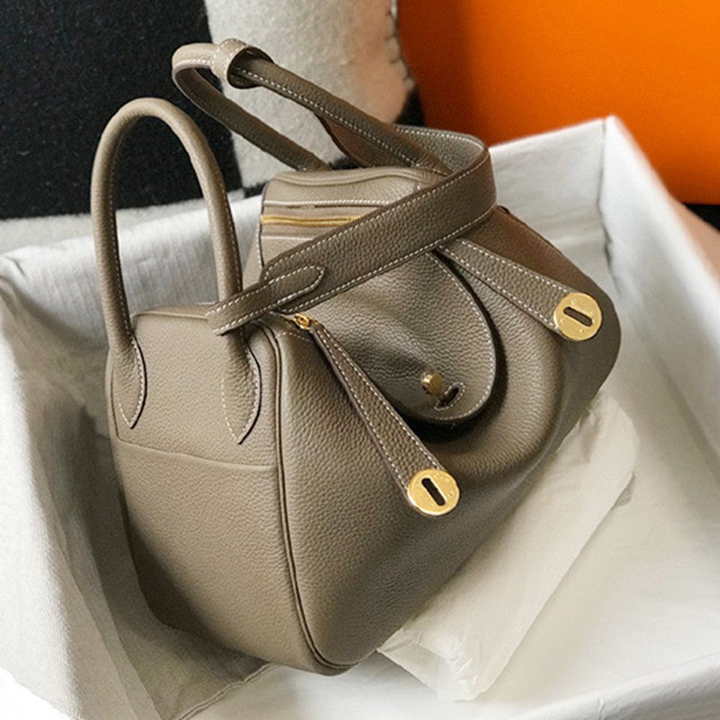 Women's Lindy Mini Doctor Cow Leather Portable Shoulder Bags