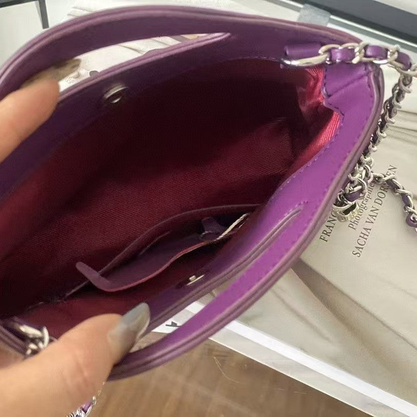 Women's Chic Rhombus Hand-held Envelope Genuine Leather Crossbody Bags