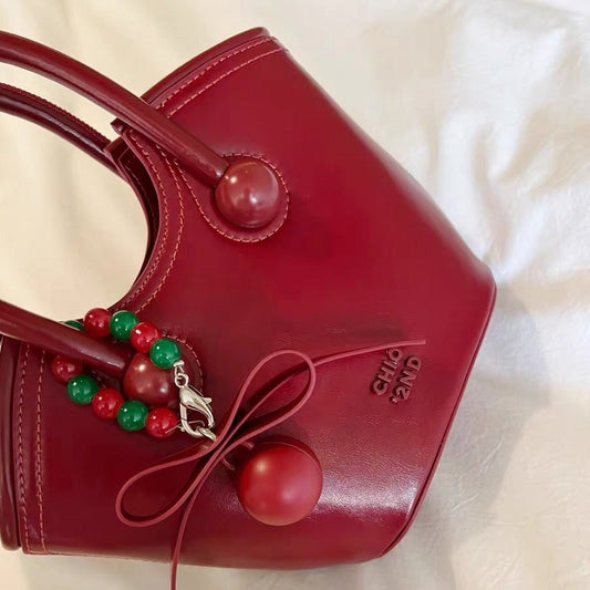 Women's Attractive Cherry Love Hand-held One Crossbody Bags