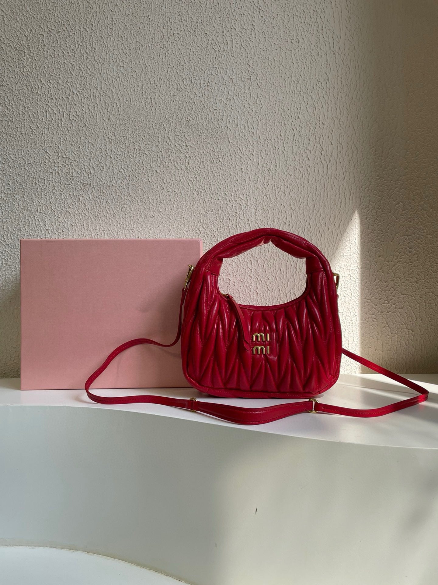 Classy Sheepskin Underarm Pleated Diamond Pattern Crossbody Bags