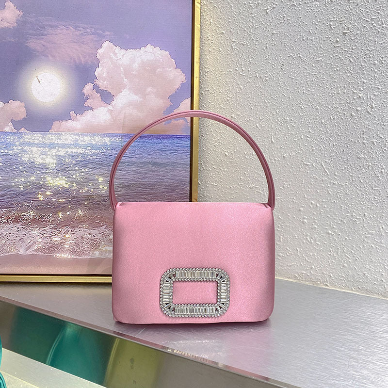 Veet Shiny Rhinestone Portable Diamond Chain Handbags