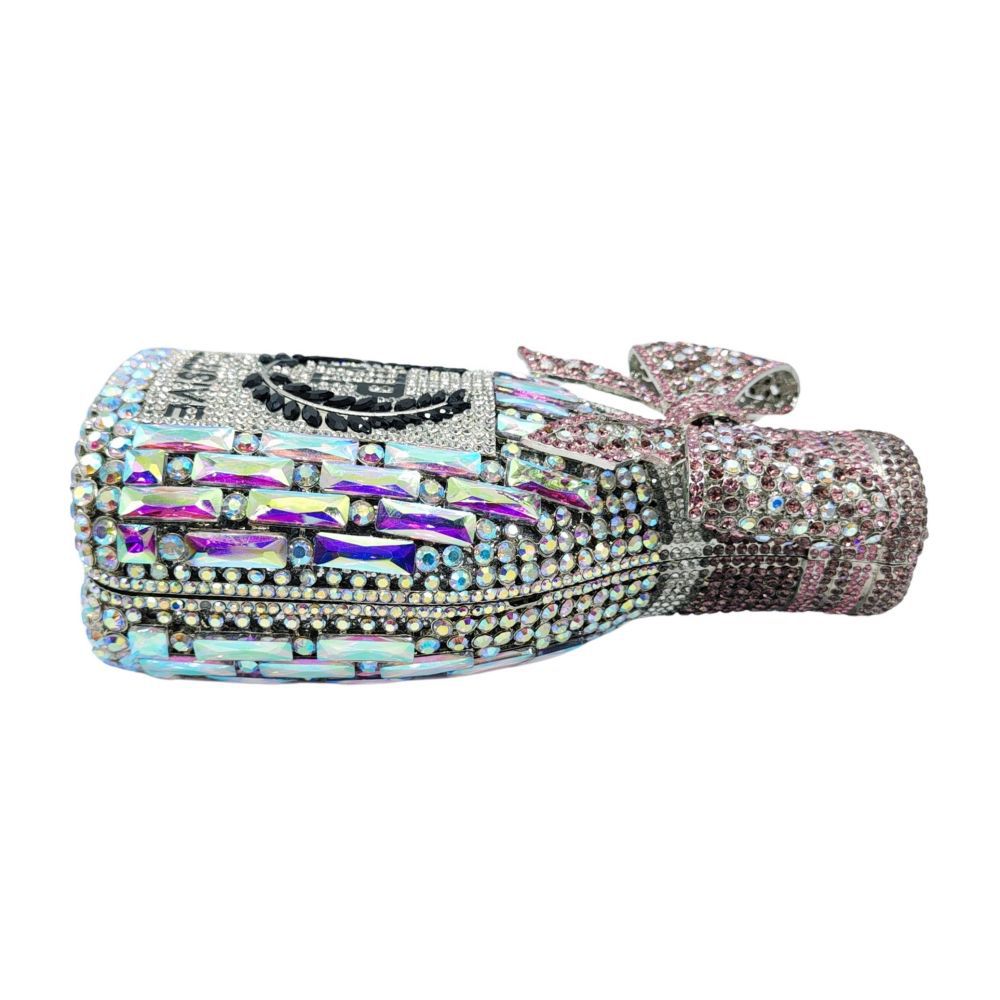 Women's Champagne Bottle Diamond Luxury Crystal Hand Bags