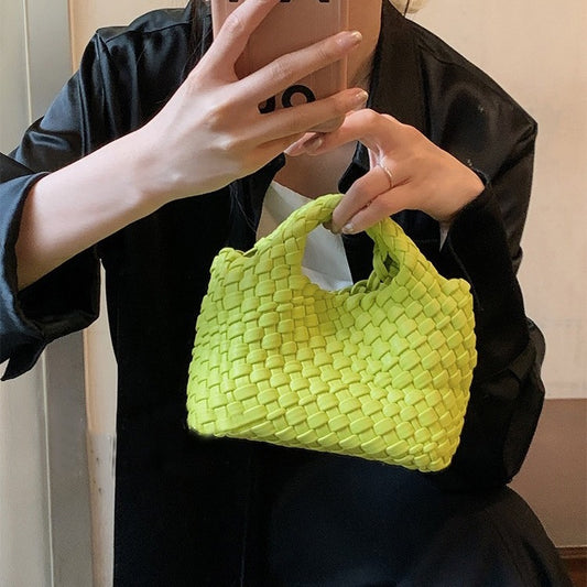 Women's Hand-woven Summer Soft Leather Underarm High-grade Armpit Bags