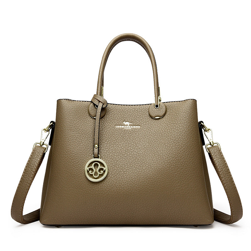 Women's Simple Fashion Large Capacity Soft Leather Handbags
