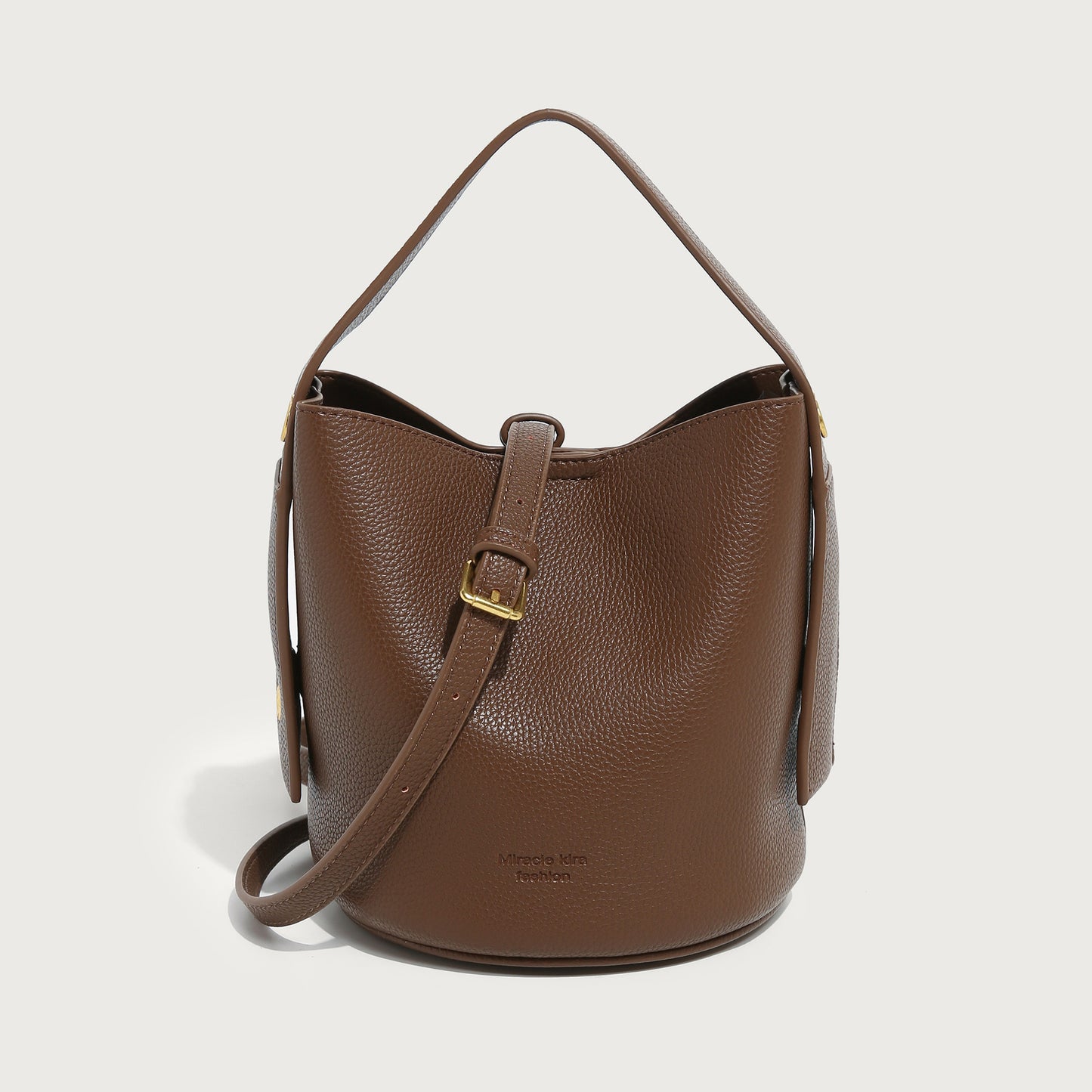 Women's Retro Fashion Lychee Pattern Large Capacity Handbags