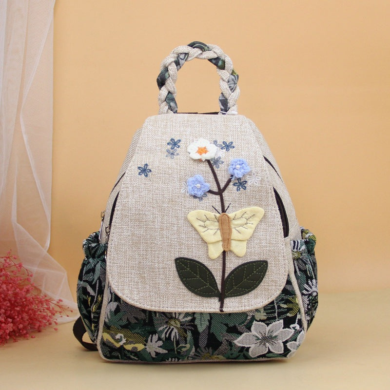 Versatile Artistic Fresh Butterfly Flower Style Backpacks