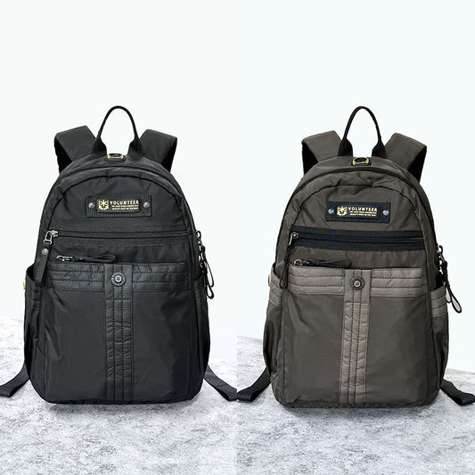 Men's Summer Leisure Large Capacity Canvas Backpacks