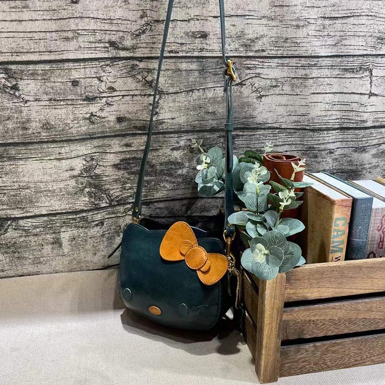 Cat Cartoon Cute Retro Large Capacity Shoulder Bags