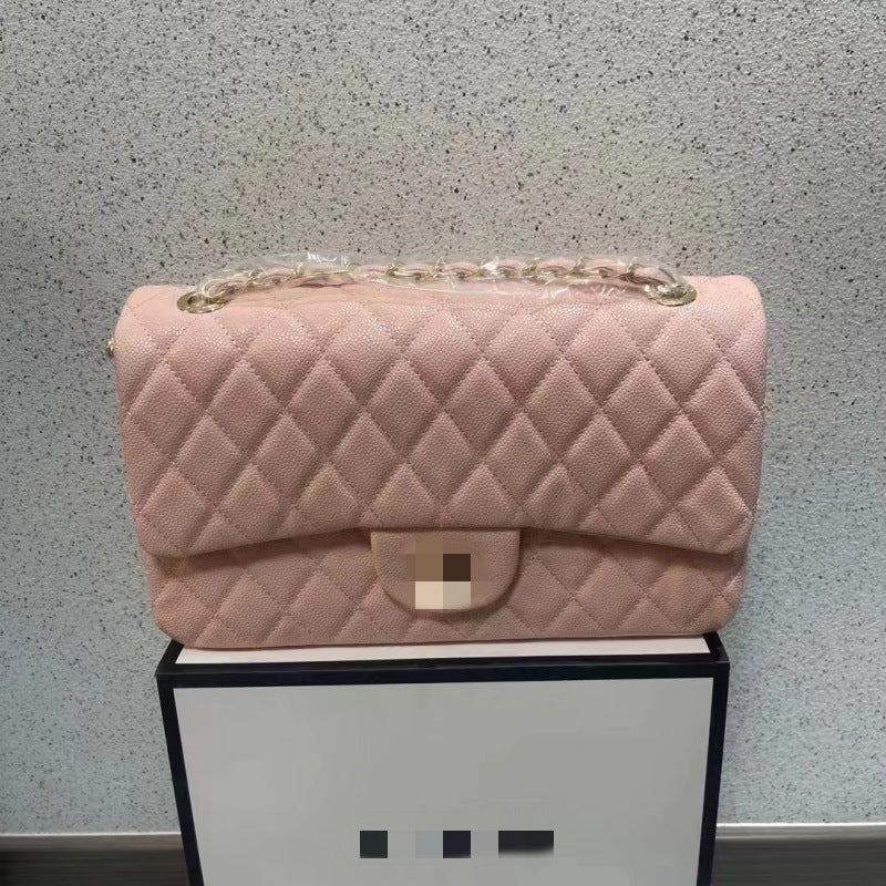 Women's High-grade Classic Style Caviar Rhombus Embroidered Crossbody Bags