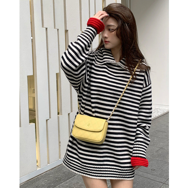 Women's Leather Classic Style Rhombus Chain Versatile Bags