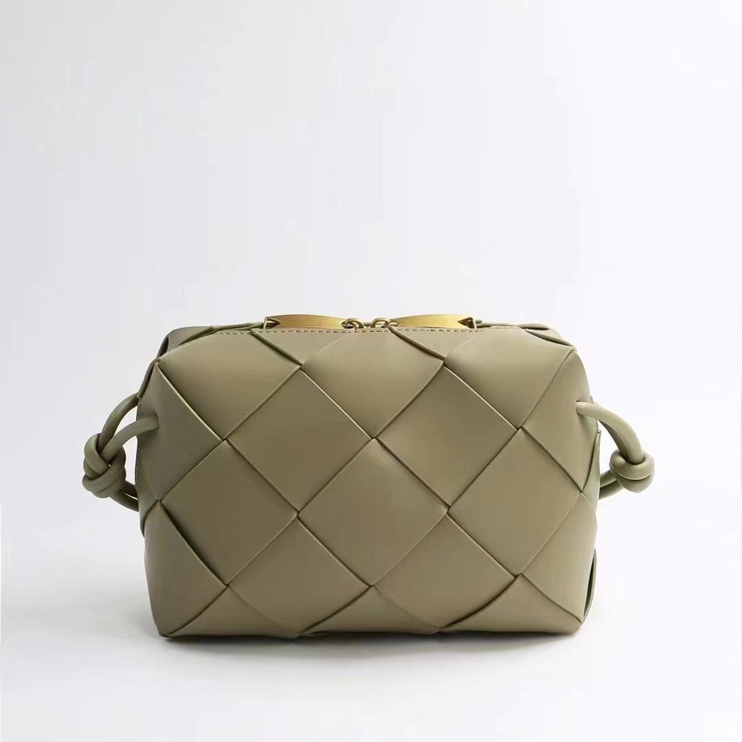 Classic Style Rhombus Portable Woven Box Bags
