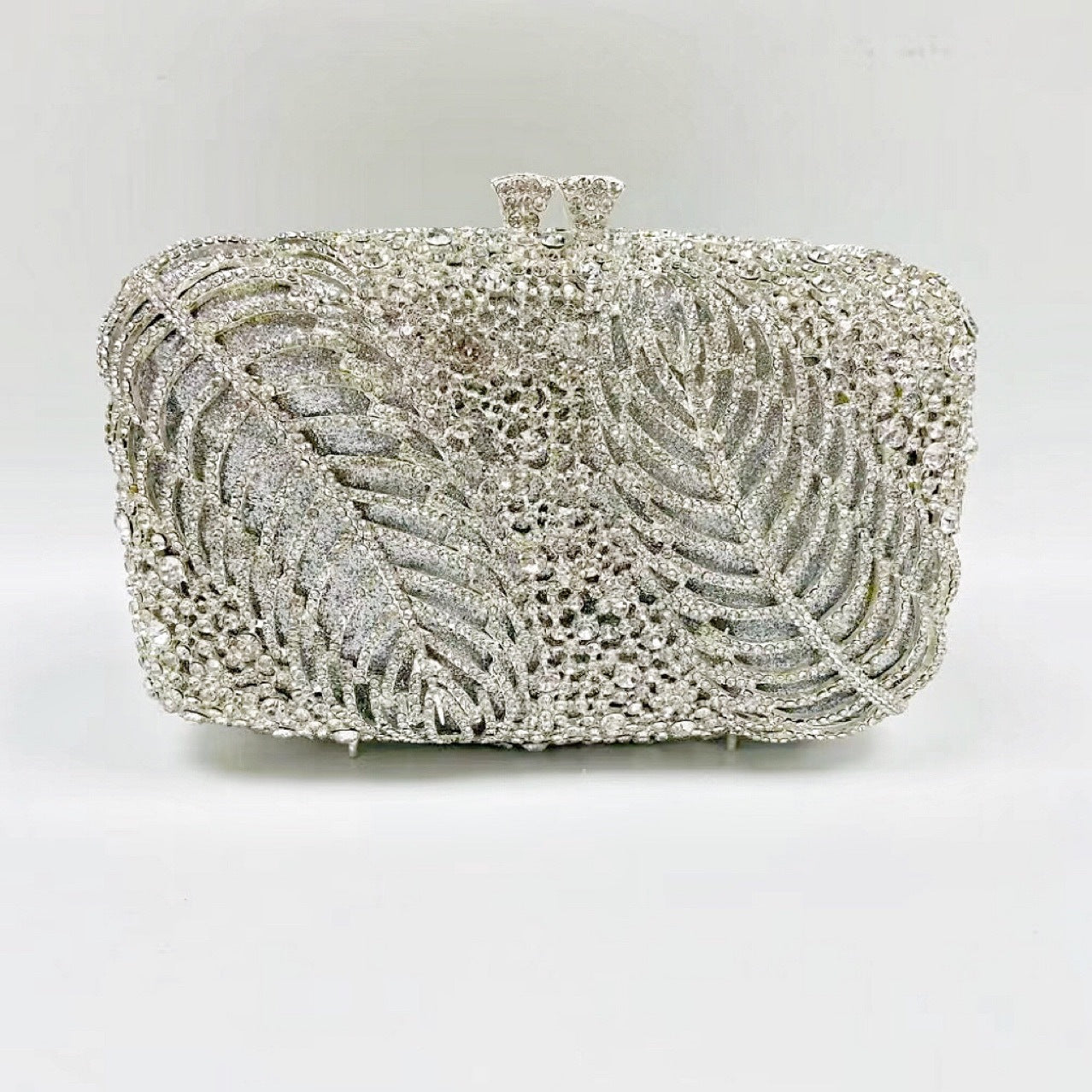 Women's Strictly Choose Two Pieces Leaf Shaped Diamond Banquet Rhinestone Evening Bags