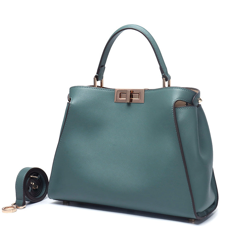 Women's Genuine Leather Professional Style Temperament Rotating Handbags