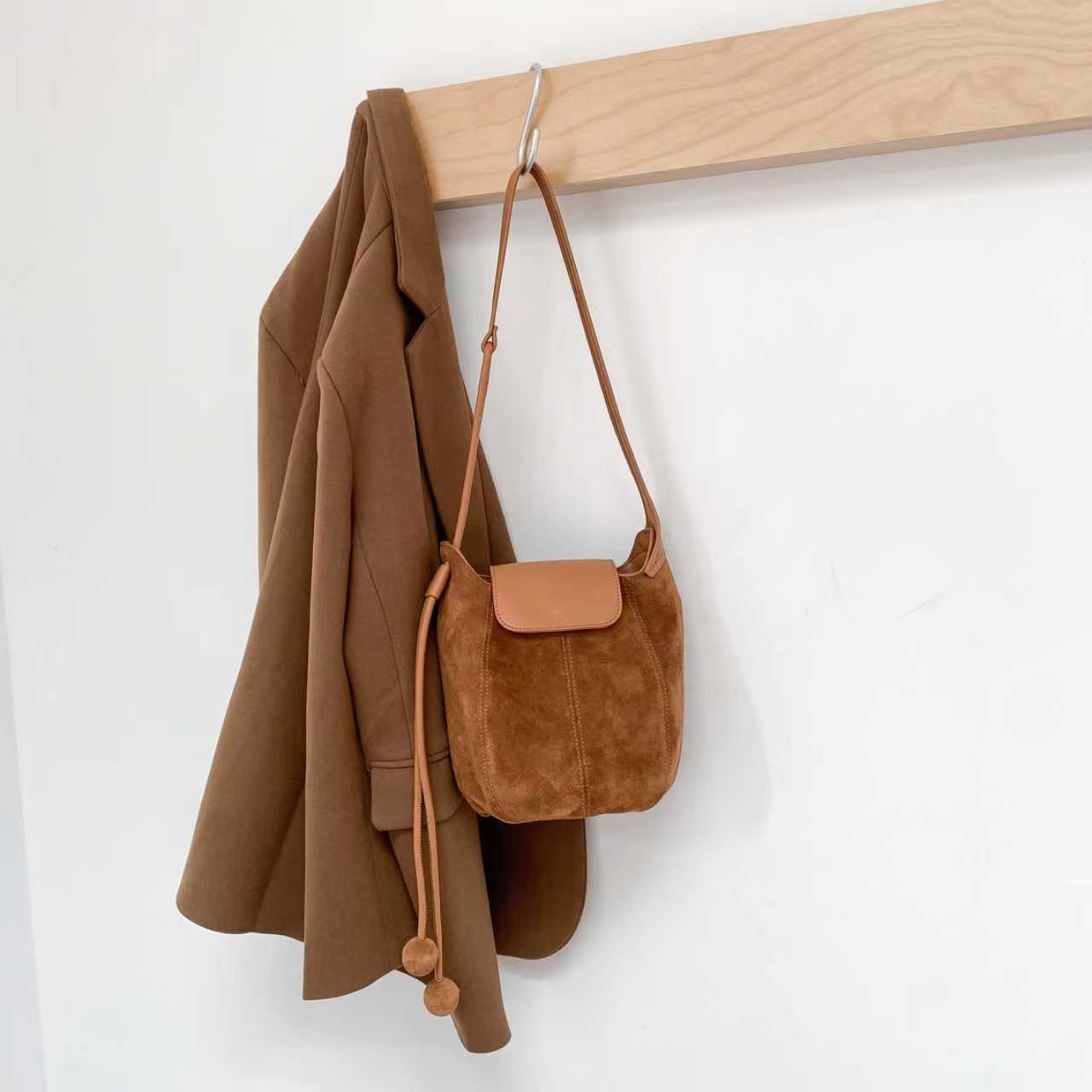 Matte Leather Pumpkin Fashion Soft Idle Crossbody Bags