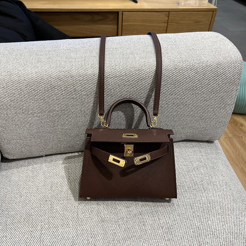 Women's Second Generation Palm Print Kelly Leather Fashion Pouches Mini Shoulder Bags