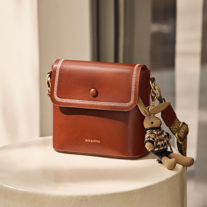 Women's Summer High-grade Versatile Pouch Genuine Leather Shoulder Bags