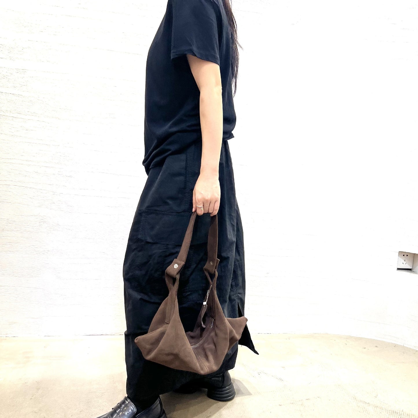 Women's Genuine Leather Niche Retro Dumpling Suede Crossbody Bags